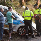 El accidente en el Rally A Coruña.-