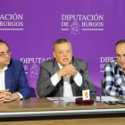 Fernández (izq), Rodríguez (centro) y Del Olmo (dch), ayer en la Diputación Provincial.-I. L.M.