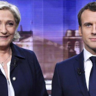 Marine Le Pen y Emmanuel Macron.-ERIC FEFERBERG POOL (AP)