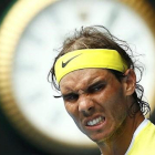 Nadal reacciona poniendo mala cara durante su partido contra Verdasco.-REUTERS / THOMAS PETER