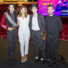 Jay, Barrio, Blanco y Segura tras la presentación del espectáculo en el Salón de Actos del Fórum.-ISRAEL L. MURILLO