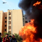 Una pasada protesta en las inmediaciones de la embajada de EEUU en Bagdad.-