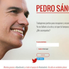 Captura de pantalla de la web de Pedro Sánchez.-