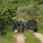 El tipo de tractor utilizado en Caderechas propició el fatal desenlace.-G. G.