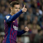 Philippe Coutinho, durante el partido de Liga entre el Barca y el Levante.-JORDI COTRINA