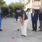 Javier Ballesteros fue el encargado de realizar ayer el saque de honor del Campeonato de España PGA-Raúl G. Ochoa
