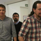 Íñigo Errejón y Pablo Iglesias en una imagen de abril del pasado año.-DAVID CASTRO