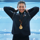 Lucía Carrillo, con la medalla de oro lograda en el Nacional. UCAM_DEPORTES