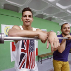 Junior Santana e Iván García Rueda, antes de un entrenamiento.-RAÚL OCHOA