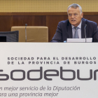 Lorenzo Rodríguez, durante la rueda de prensa posterior a la reunión de Sodebur. SANTI OTERO