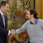 Tres candidatos de Unidos Podemos encabezarán la protesta de IU contra la monarquia, mañana viernes en San Sebastián.-EFE / ÁNGEL DÍAZ