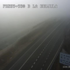 Niebla esta mediodía en la AP-1 a la altura de La Brújula, a pocos kilómetros del lugar del accidente.-DGT