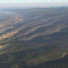 Vista aérea de la zona afectada por el incendio. JUNTA DE CASTILLA Y LEÓN