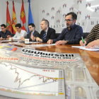 Jairo Lázaro(i), Carlos Aguilera, José Luis Martín, René J. Payo, Carlos Lanirraga y David Blanco.-ISRAEL L. MURILLO