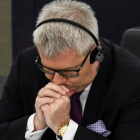 Ryszard Czarnecki, el vicepresidente cesado, en la sesión del Parlamento Europeo en Estrasburgo.-EFE / PATRICK SEEGER