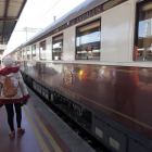 El tren Alandalus, durante la presentación de la nueva temporada de trenes turísticos de Renfe.-ICAL