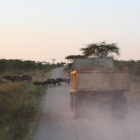 Un camión conduciendo por un camino en Tanzania.-XAVIER SURINYACH