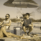 De izquierda a derecha, Nacho Moreno, Luis Rodríguez, Kike Mejías y Alberto Ortega. Cuatro forajidos cowboys plantando cara al frío polar de nuestra tierra.-ECB