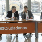 El líder de C's, Albert Rivera, en la reunión de su ejecutiva, este lunes.-AGUS