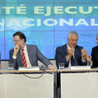 María Dolores de Cospedal, Mariano Rajoy, Javier Arenas y  Gonzalez Pons, en el Comité Ejecutivo.-JOSE LUIS ROCA