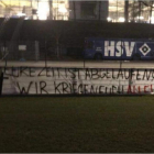 Imagen de las amenazas de los ultras del Hamburgo-EL PERIÓDICO