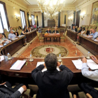 Un momento del Pleno de ayer, en el que la mayoría de los puntos fueron de trámite y aprobados por unanimidad.-I. L.M.