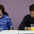 Pablo Iglesias e Íñigo Errejón, durante el consejo ciudadano estatal, el pasado sábado, en Madrid.-EFE