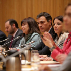 Pedro Sánchez en la reunión del grupo parlamentario del PSOE  en el Congreso de los Diputados.-PERIODICO