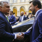 Salvini y Orbán, en Milán. /-AP / LUCA BRUNO
