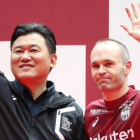 Afirmó que aspira a lo máximo con su nuevo club.-JIJI PRESS