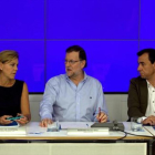 Cospedal, Rajoy y Martínez-Maillo, en el comité ejecutivo nacional del PP.-EFE / XOÁN REY / DAVID CASTRO