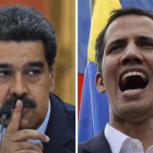 Nicolás Maduro y Juan Guaidó en la disputa por el poder en Venezuela.-AFP