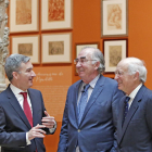Amado Franco Lahoz (centro) junto con José Luis Aguirre Loaso (dcha) y Víctor Iglesias Ruiz (izda).-ECB