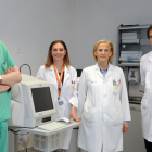 De izquierda a derecha, los doctores  del servicio de Oftalmología del HUBU Javier Jiménez, Lourdes Macías, Carmen García e Isaac Ruiz.-ISRAEL L. MURILLO