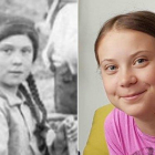 Una foto del archivo de la Universidad de Washington muestra a una chica con un asombroso parecido a la activista sueca Greta Thunberg.-