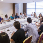 Imagen de la reunión de ayer del PSOE en el hotel Ciudad de Burgos, en Rubena.-ISRAEL L. MURILLO