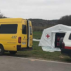 El GREM y Cruz Roja participaron ayer activamente en el dispositivo de búsqueda.-ECB