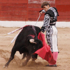 El Chava, durante su actuación en Briviesca.-G. González