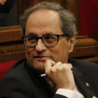 El president de la Generalitat, Quim Torra, durante el pleno de esta mañana-NÚRIA JULIÀ (ACN)