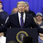 El presidente Donald Trump en una rueda de prensa en Ohio el pasado lunes.-EVAN VUCCI (AGENCIAS)