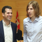 Tudanca y Fernández Santos, durante la reunión-Ical