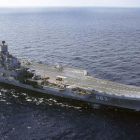 El portaviones ruso Admiral Kuznetsov.-AP