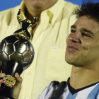 Giovanni Simeone, durante el campeonaato sub 20 con Argentina-AP / MATILDE CAMPODONICO