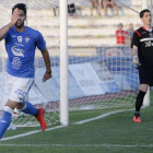 Edgar Agudo celebra un gol con la camiseta del San Fernando.-