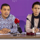 Juanjo Asensio y Eva de Ara avanzaron que la agrupación luchará por transformar la actual estructura de la Diputación.-S. O.