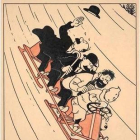 Una de las postales navideñas de Tintín, realizadas por Hergé, que se subastarán en la casa Artcurial de París en noviembre.-HERGÉ / MOULINSART
