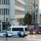 Policía y vehículos de emergencia en una calle de Bruselas-EFE / ARCHIVO