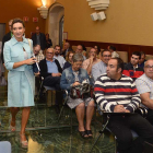 La directora general de Telecomunicaciones de la Junta, María Victoria Seco, a su llegada al Monasterio de San Agustín.-ICAL