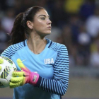 Hope Solo, en un partido de los Juegos Olímpicos de Río.-AP / EUGENIO SAVIO