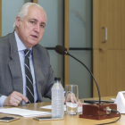 José Luis Concepción, presidente del TSJCyL, durante la presentación de la memoria de actividades.-SANTI OTERO